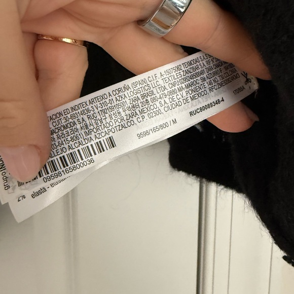 Zara Black Wool Open Knit Women's Sweater - Picture 5 of 7